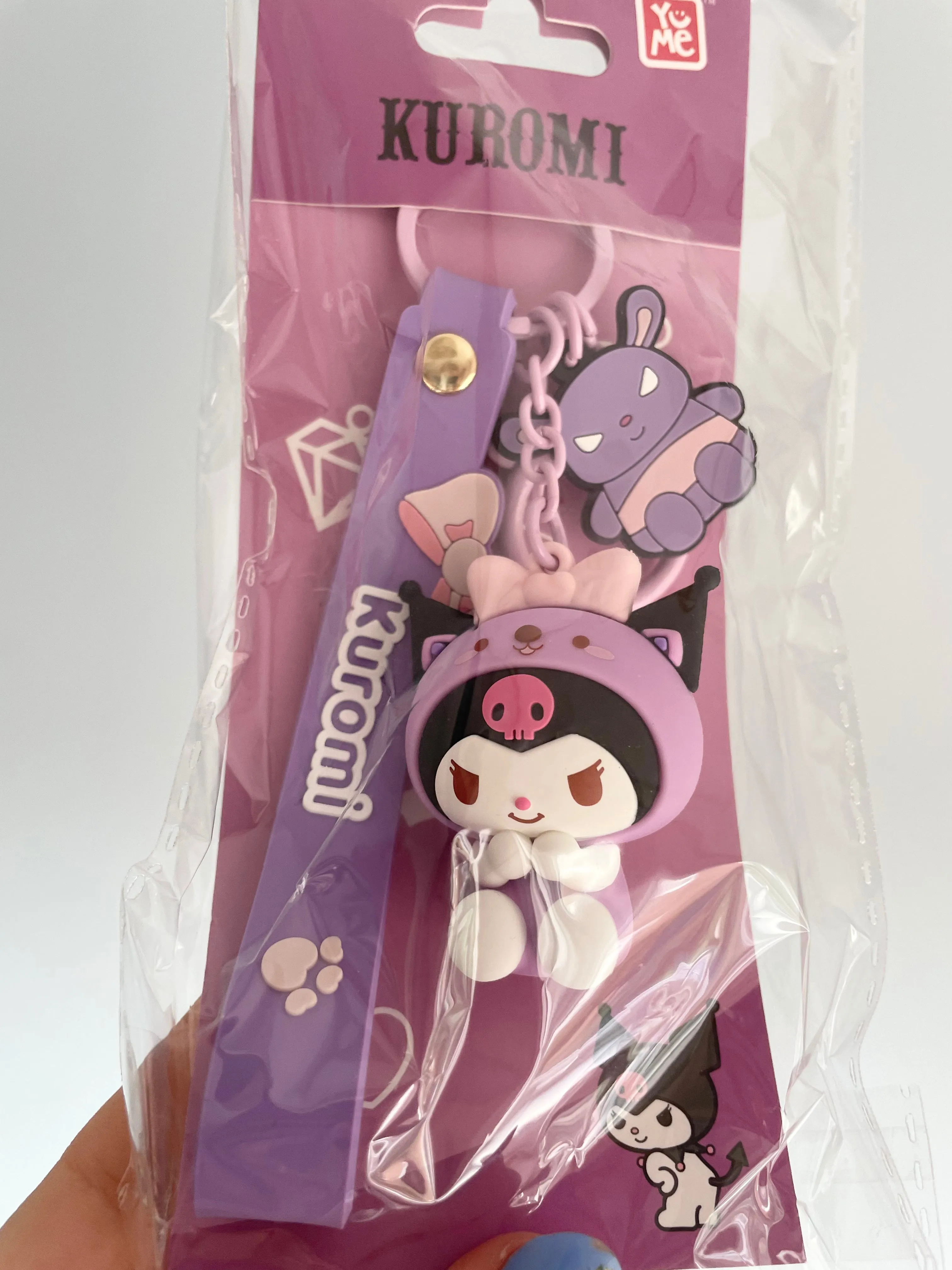 Sanrio Hello Kitty and Friends Animal Series Keychain with Hand Strap - Kuromi