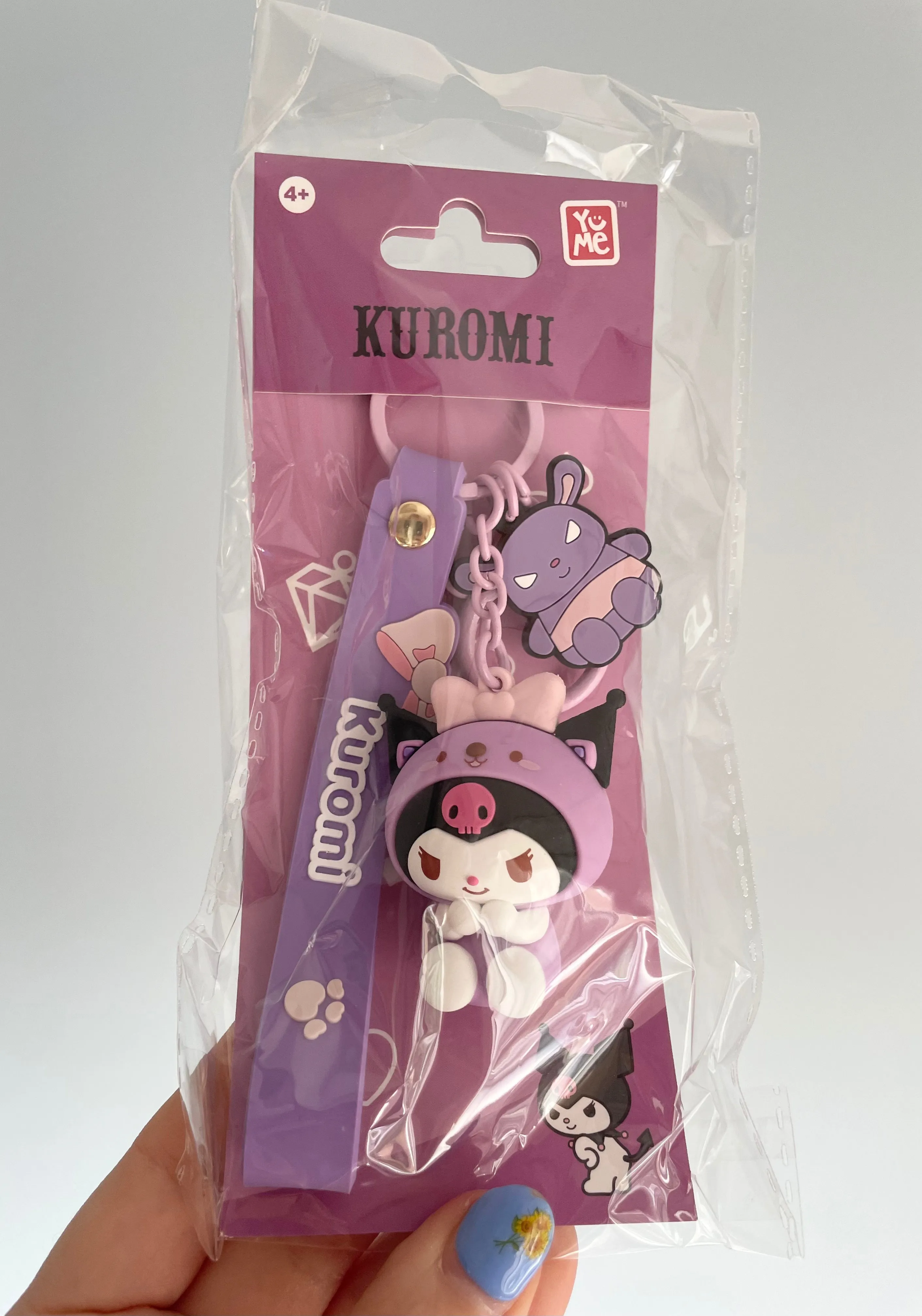 Sanrio Hello Kitty and Friends Animal Series Keychain with Hand Strap - Kuromi