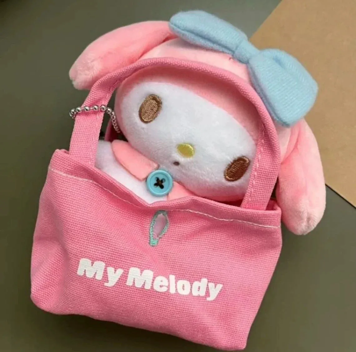 Sanrio Hello Kitty My Melody Kuromi Cinnamoroll Mini Plush Doll with Bag Keychain