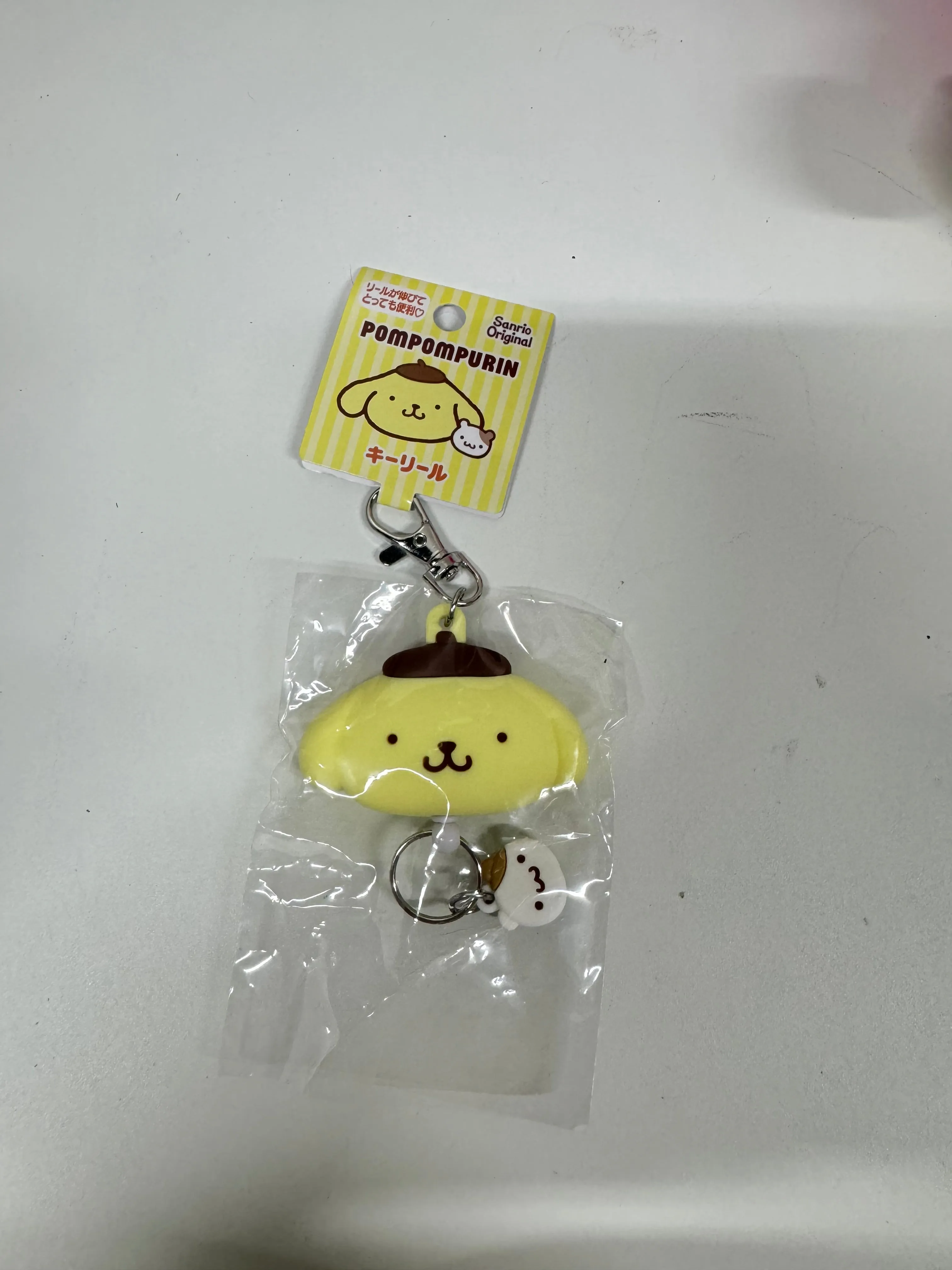Sanrio Japan Hello Kitty My Melody Kuromi Cinnamoroll Pompompurin Pochacco Bad Badtz Maru Hangyodon Keroppi Gudetama Hanamaruobake - Retractable Keychain