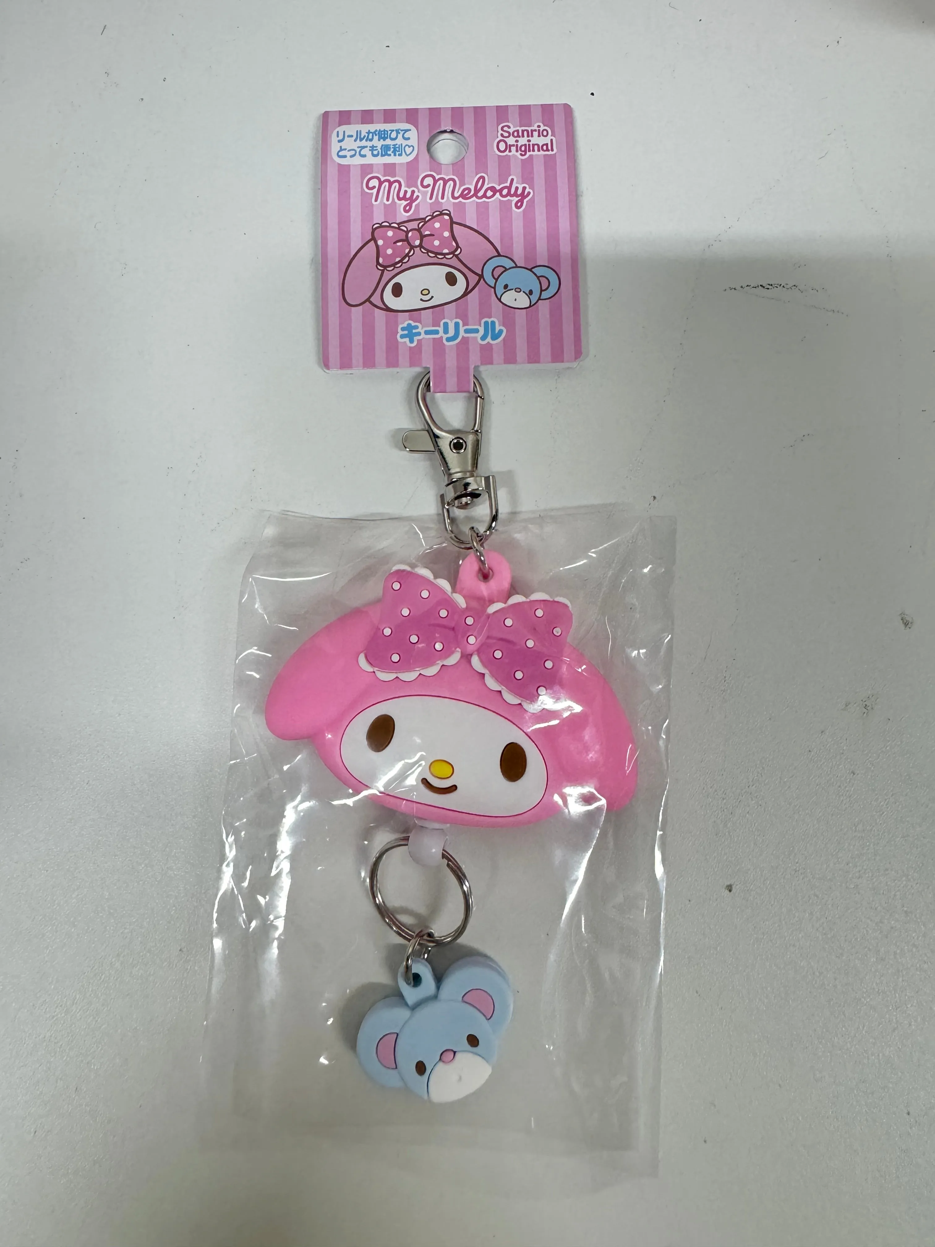 Sanrio Japan Hello Kitty My Melody Kuromi Cinnamoroll Pompompurin Pochacco Bad Badtz Maru Hangyodon Keroppi Gudetama Hanamaruobake - Retractable Keychain