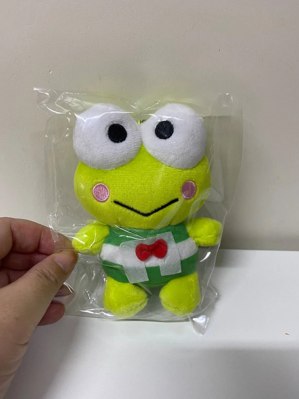 Sanrio Kerokerokeroppi Mini Plush Doll Keychain