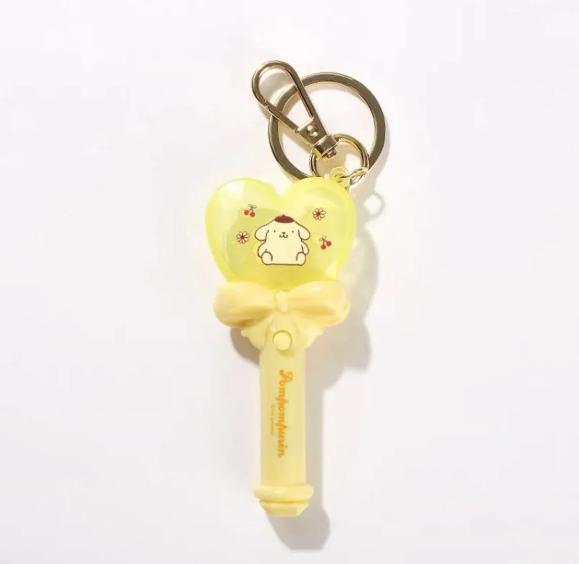 Sanrio Light Magic Wand Stick Hello Kitty Melody Kuromi Cinnamoroll Little Twin Stars Pompompurin Keychain