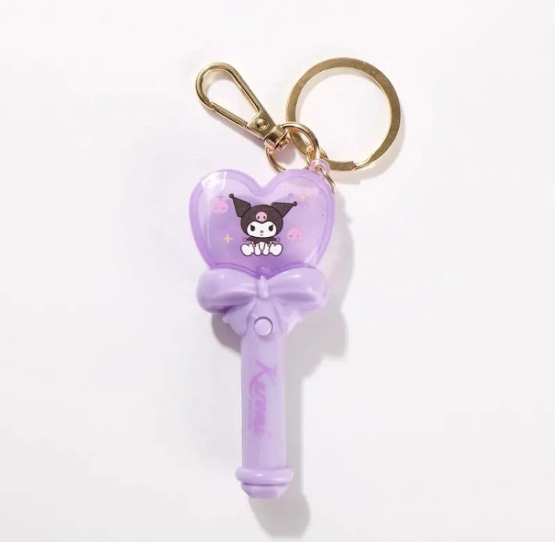 Sanrio Light Magic Wand Stick Hello Kitty Melody Kuromi Cinnamoroll Little Twin Stars Pompompurin Keychain