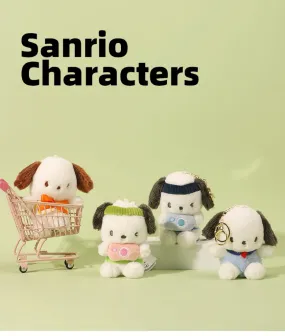 Sanrio Pochacco Camera Party Sailor Mini Plush Doll Keychain - Girlfriend Children Gift