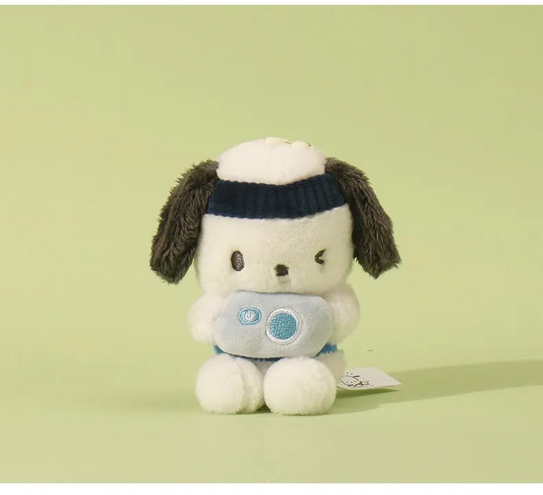 Sanrio Pochacco Camera Party Sailor Mini Plush Doll Keychain - Girlfriend Children Gift