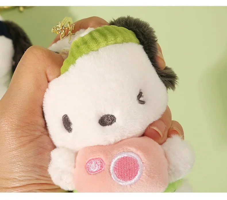 Sanrio Pochacco Camera Party Sailor Mini Plush Doll Keychain - Girlfriend Children Gift