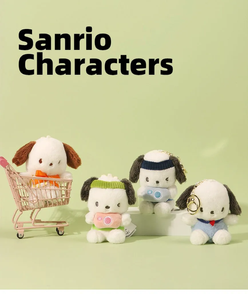 Sanrio Pochacco Camera Party Sailor Mini Plush Doll Keychain - Girlfriend Children Gift