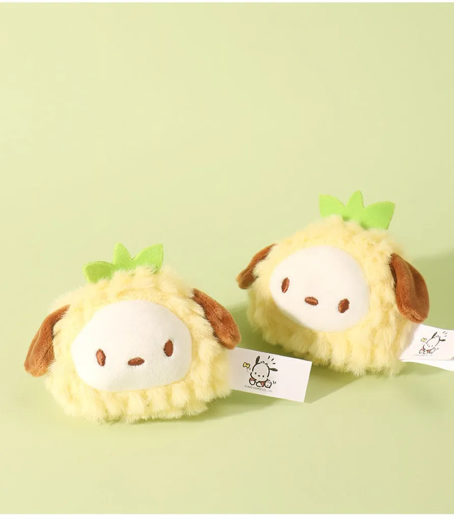 Sanrio Pochacco Pineapple Plush Keychain - Girlfriend Children Gift