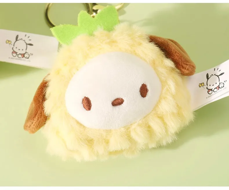 Sanrio Pochacco Pineapple Plush Keychain - Girlfriend Children Gift