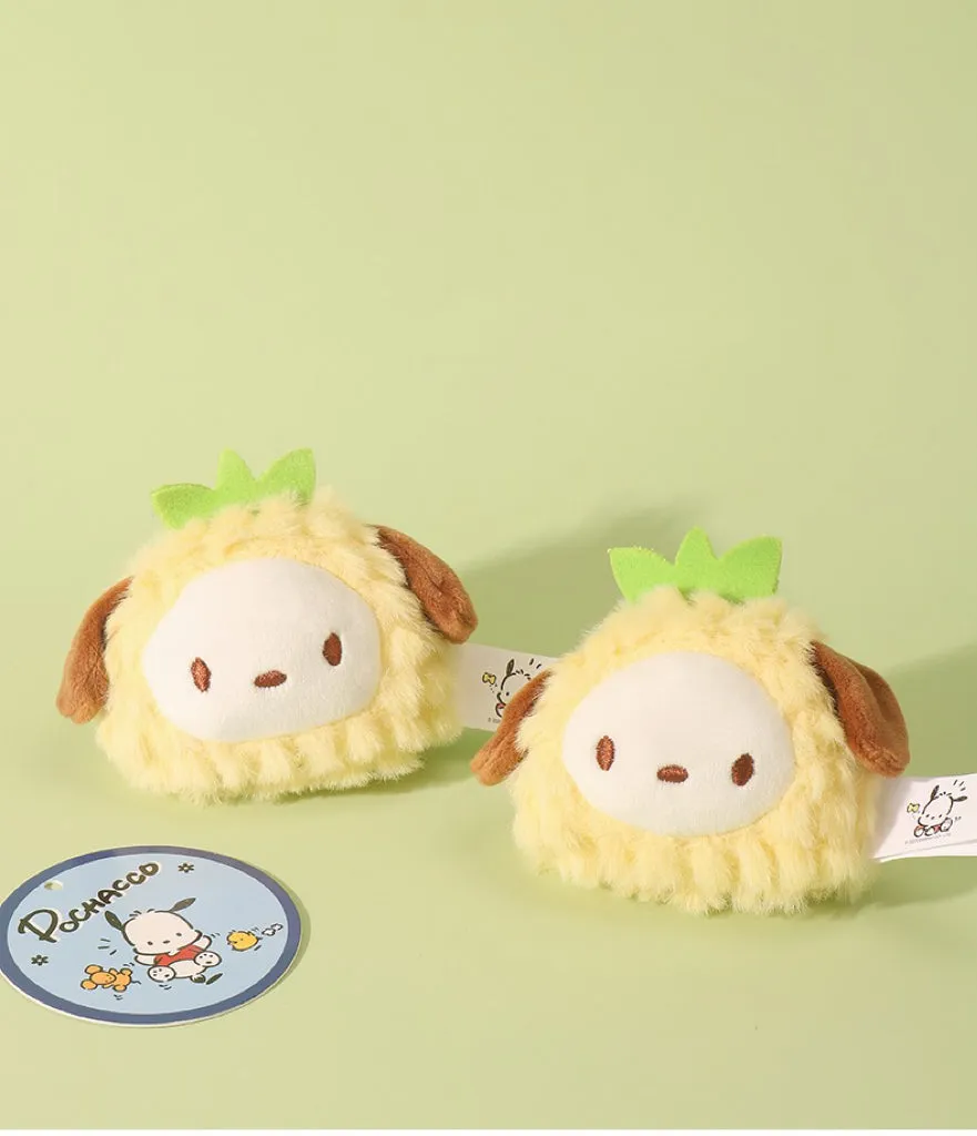 Sanrio Pochacco Pineapple Plush Keychain - Girlfriend Children Gift