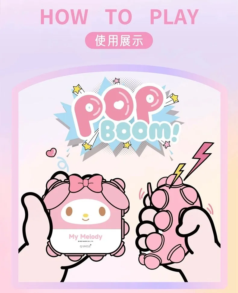 Sanrio Silicone Square PopBoom Purse Bag | Hello Kitty My Melody Kuromi Cinnamoroll KeroKeroKeroppi  - Playful Coin Bag Can put in Airpods EarPhone Children Gift