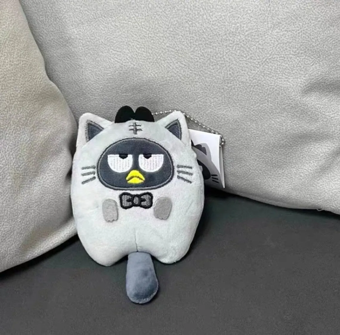 Sanrio Tiger Cat Neko Chan Hello Kitty My Melody Kuromi Cinnamoroll Pompompurin Pochacco Hangyodon Bad Badtz Maru Mini Plush Doll Keychain