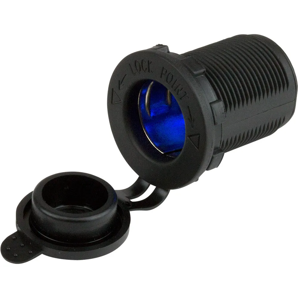 Sea-Dog 12V Power Socket w/Blue LEDs