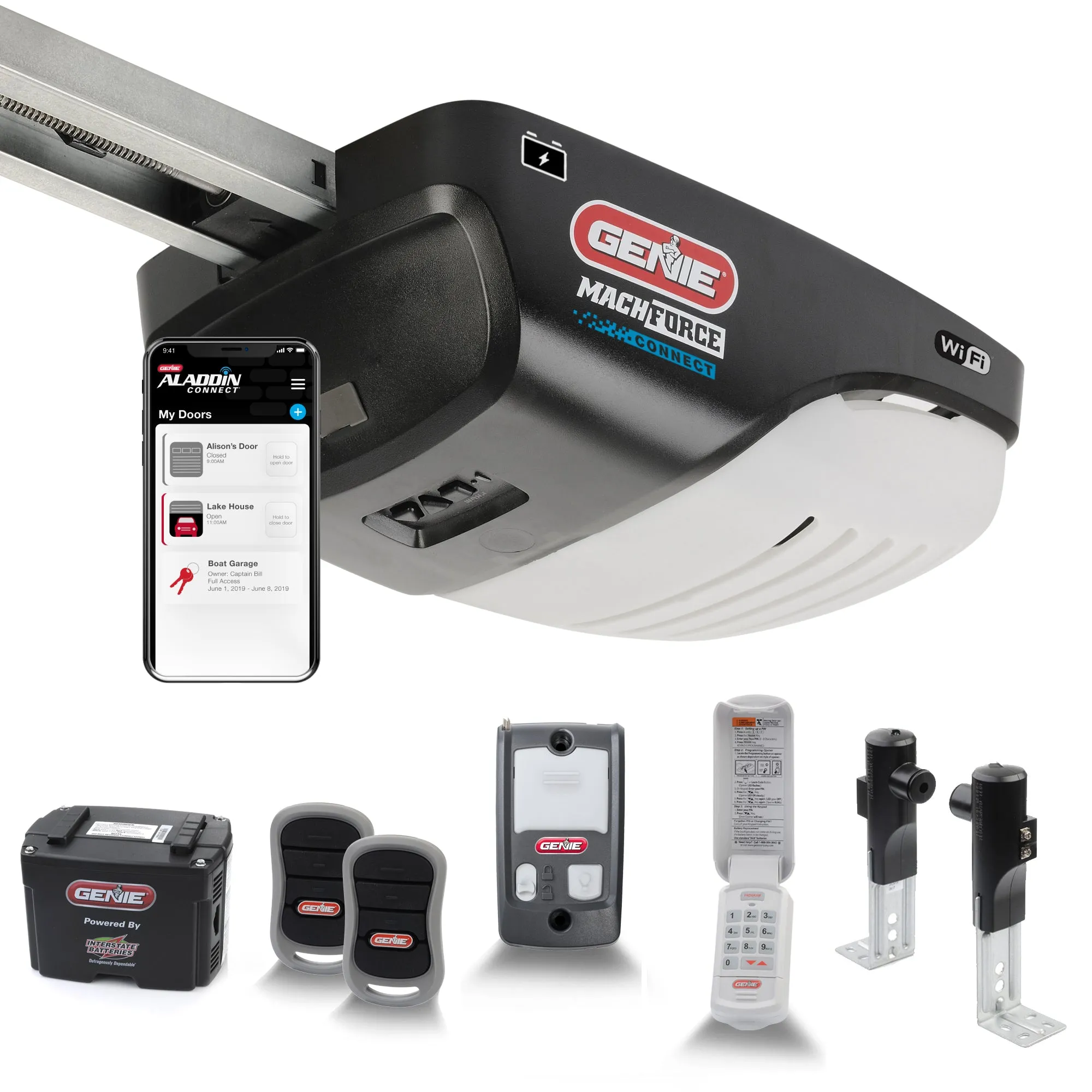 Signature Series 2 HPC Premium Screw Drive Garage Door Opener Wi-Fi Enabled with Battery Backup