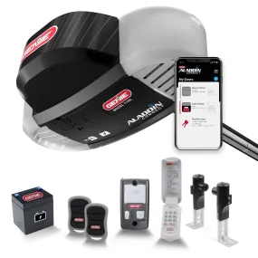 SilentMax LED Connect Ultra-Quiet Belt Drive Smart Garage Door Opener w/ LED lighting and Battery Backup   Aladdin