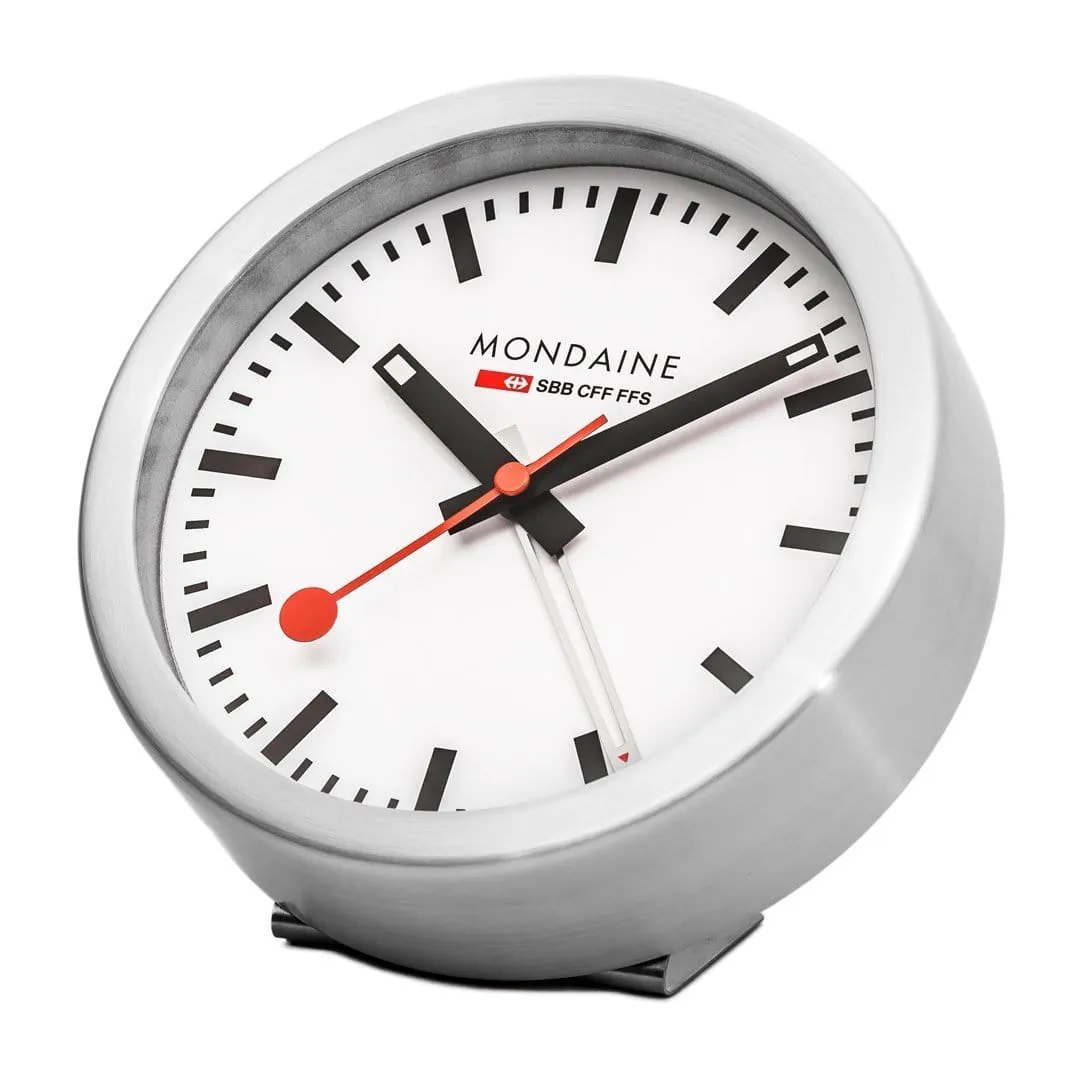 Silver Coloured Table and Alarm Clock, 12,5 cm