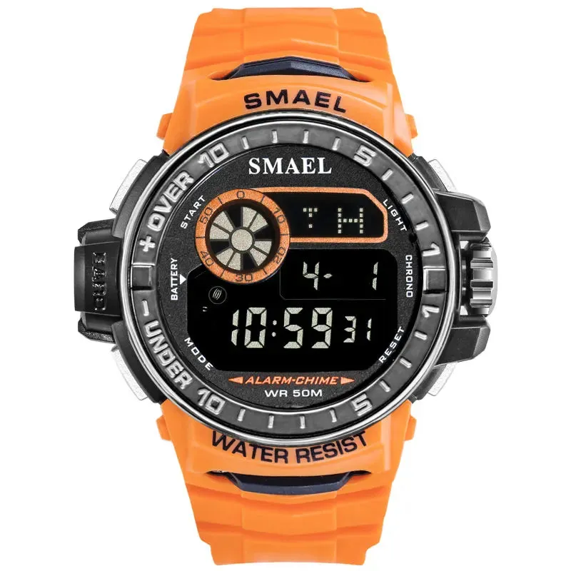 SMAEL Men Digital Wristwatches Led Display Men Watches Automatic Mechanical Men Clock Waterproof1626B Luxury Watch Men Millitary
