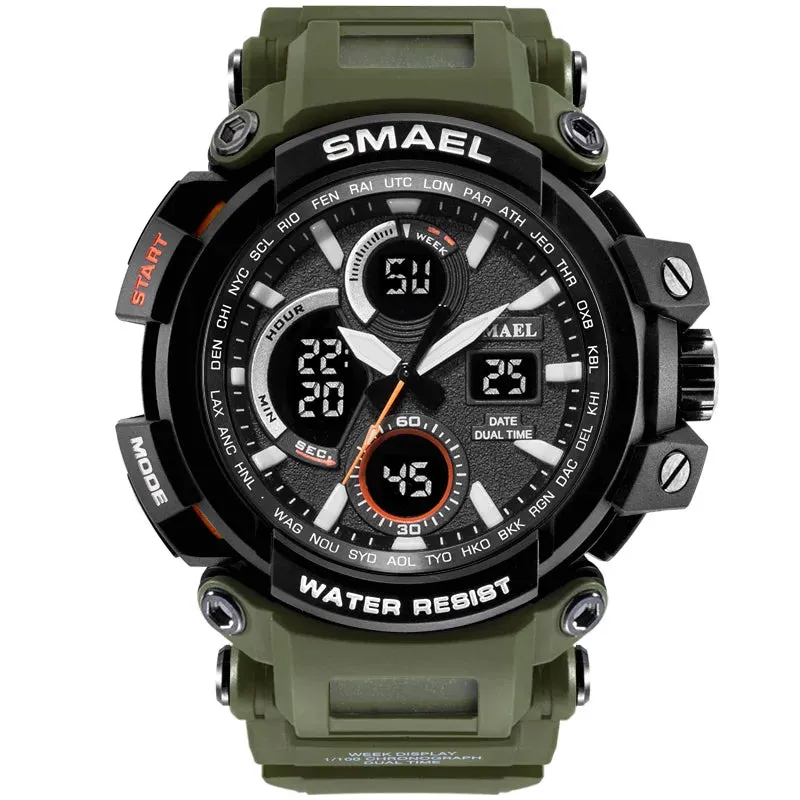 SMAEL Sport Watches Waterproof Men Watch LED Digital Watch Military Male Clock Relogio Masculino erkek kol saati 1708B Men Watch