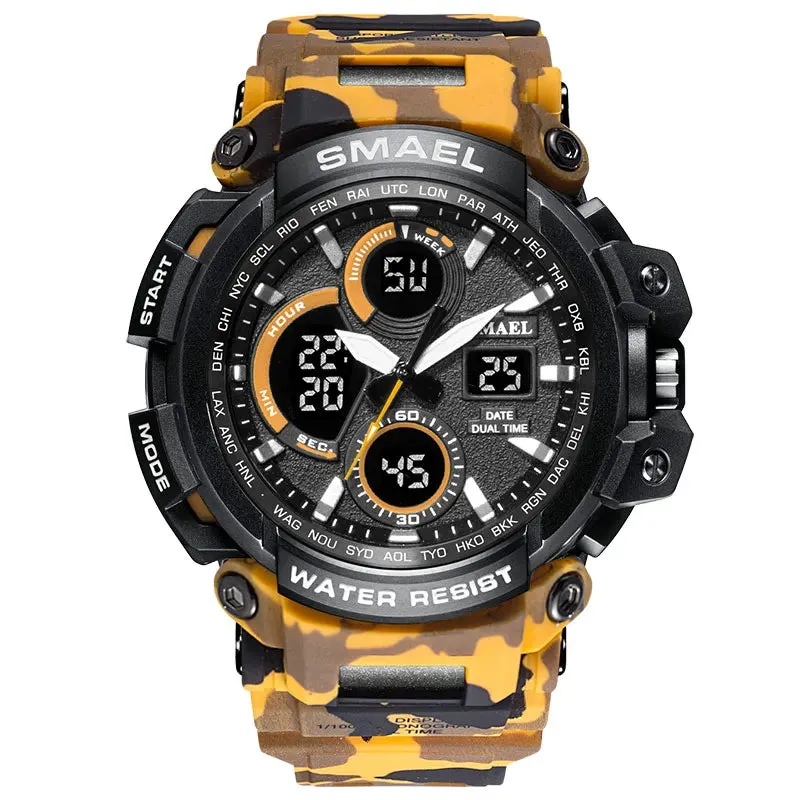 SMAEL Sport Watches Waterproof Men Watch LED Digital Watch Military Male Clock Relogio Masculino erkek kol saati 1708B Men Watch