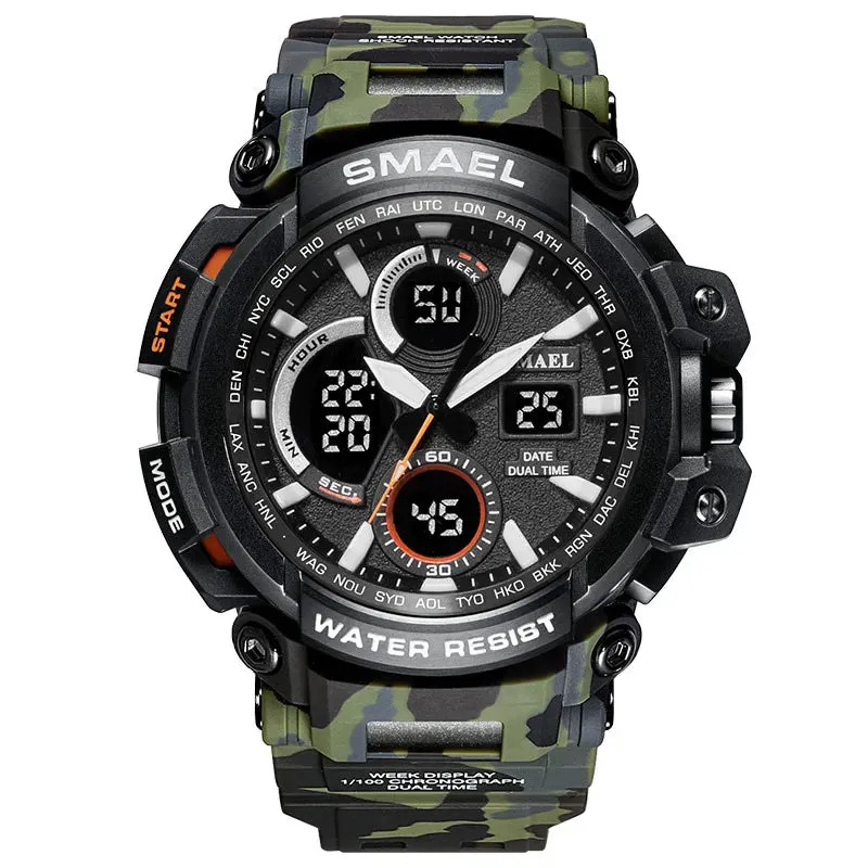 SMAEL Sport Watches Waterproof Men Watch LED Digital Watch Military Male Clock Relogio Masculino erkek kol saati 1708B Men Watch