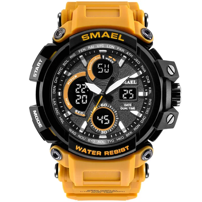 SMAEL Sport Watches Waterproof Men Watch LED Digital Watch Military Male Clock Relogio Masculino erkek kol saati 1708B Men Watch