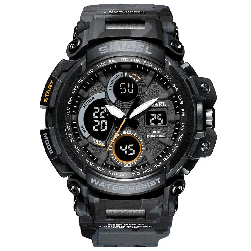SMAEL Sport Watches Waterproof Men Watch LED Digital Watch Military Male Clock Relogio Masculino erkek kol saati 1708B Men Watch