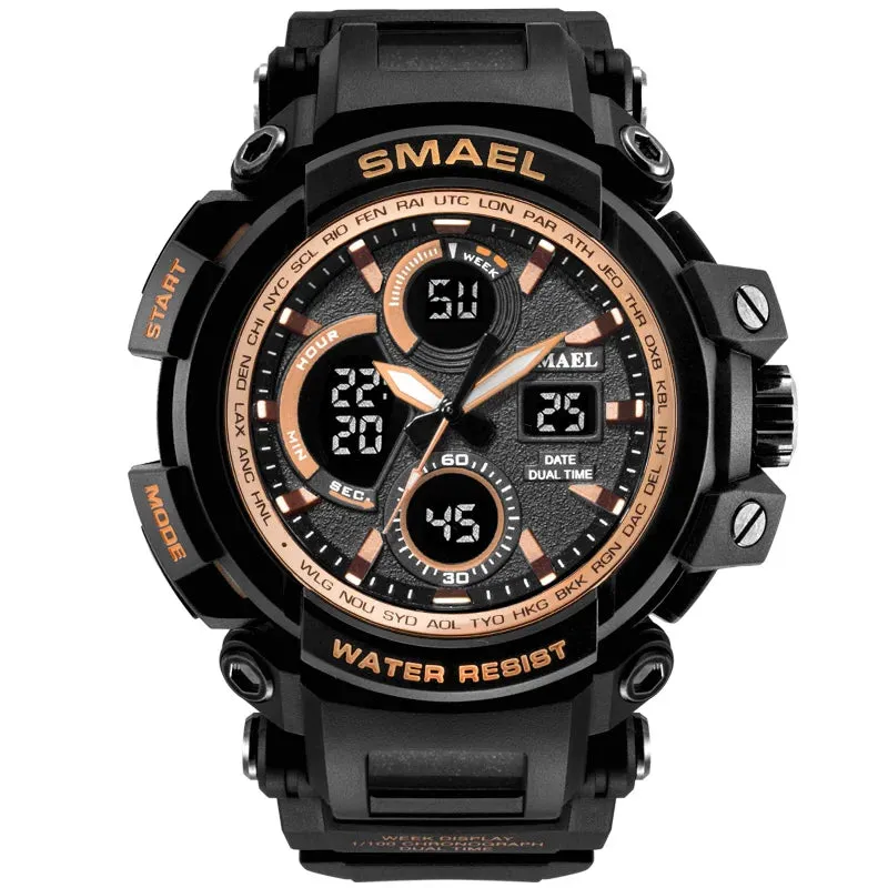 SMAEL Sport Watches Waterproof Men Watch LED Digital Watch Military Male Clock Relogio Masculino erkek kol saati 1708B Men Watch