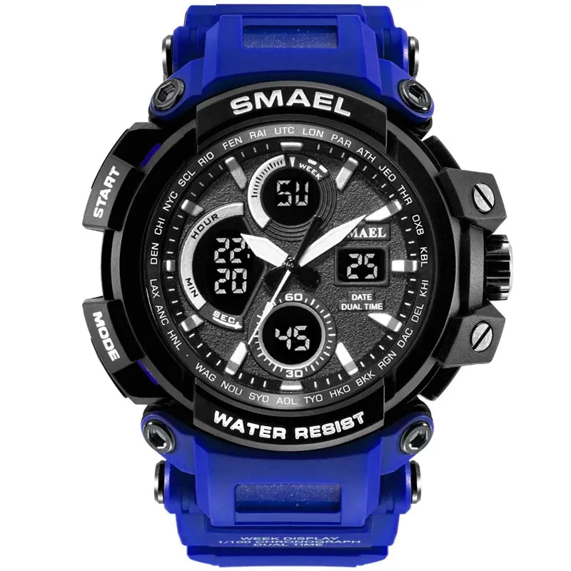 SMAEL Sport Watches Waterproof Men Watch LED Digital Watch Military Male Clock Relogio Masculino erkek kol saati 1708B Men Watch