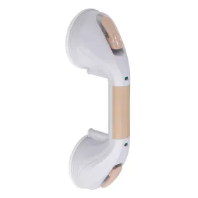 Suction Cup Grab Bar, 12" (White and Beige)
