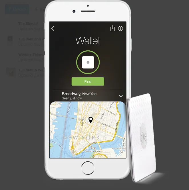 TILE Slim Security Bluetooth Tracker – Single Pack