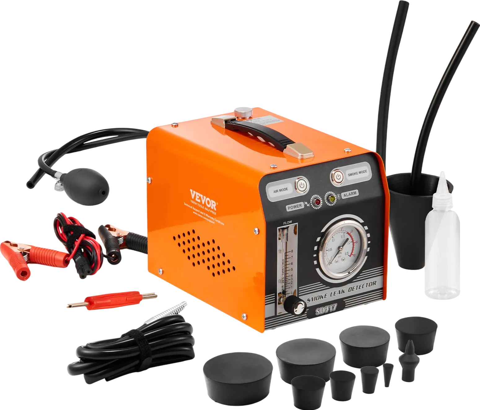 Vevor Automotive Smoke Machine Leak Detector with Pressure Gauge and Flow Meter New