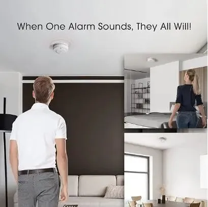 Wireless Interlinked Smoke Detector Fire Alarms