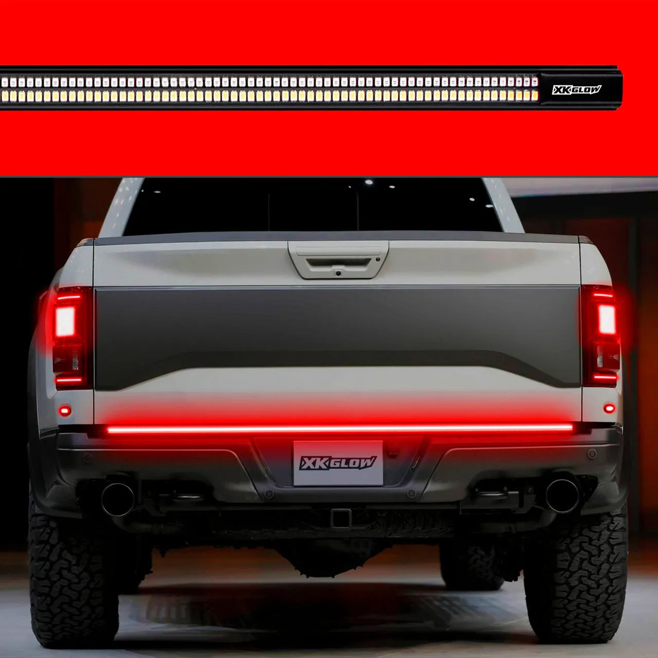 XKGlow Truck Tailgate Light /Chasing Turn Signal & Built-in Error Canceller [3rd gen] - 48" or 60" Led Bar
