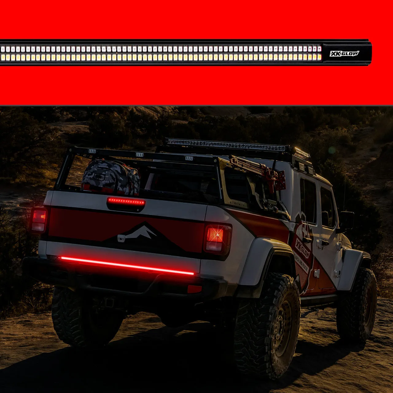 XKGlow Truck Tailgate Light /Chasing Turn Signal & Built-in Error Canceller [3rd gen] - 48" or 60" Led Bar