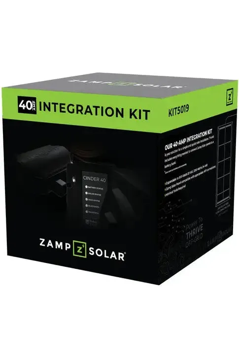 Zamp Solar 40 Amp Cinder Controller and Wiring Integration Kit (up to 800 watts)